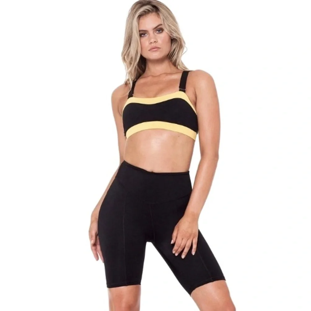 NWT L’URV STATE OF MIND BLACK BIKER SHORTS Yoga Run - Picture 2 of 8